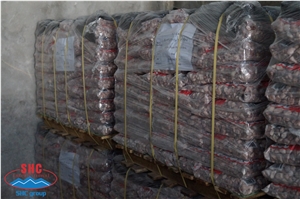 Natural Pink Color Tumbled Pebbles Stone