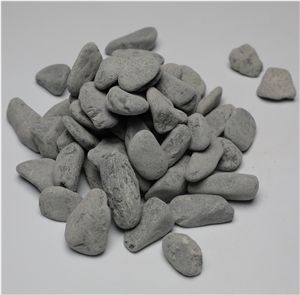 Round Rocks Black Marble Pebble Stone for Decor