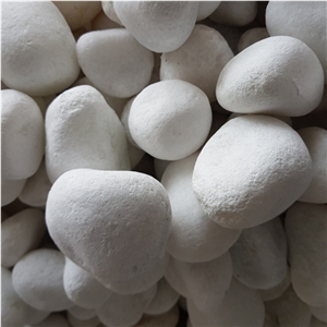 Round White Garden Rock Pebble Stone