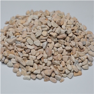 Roundness Yellow Color Pebble Stone