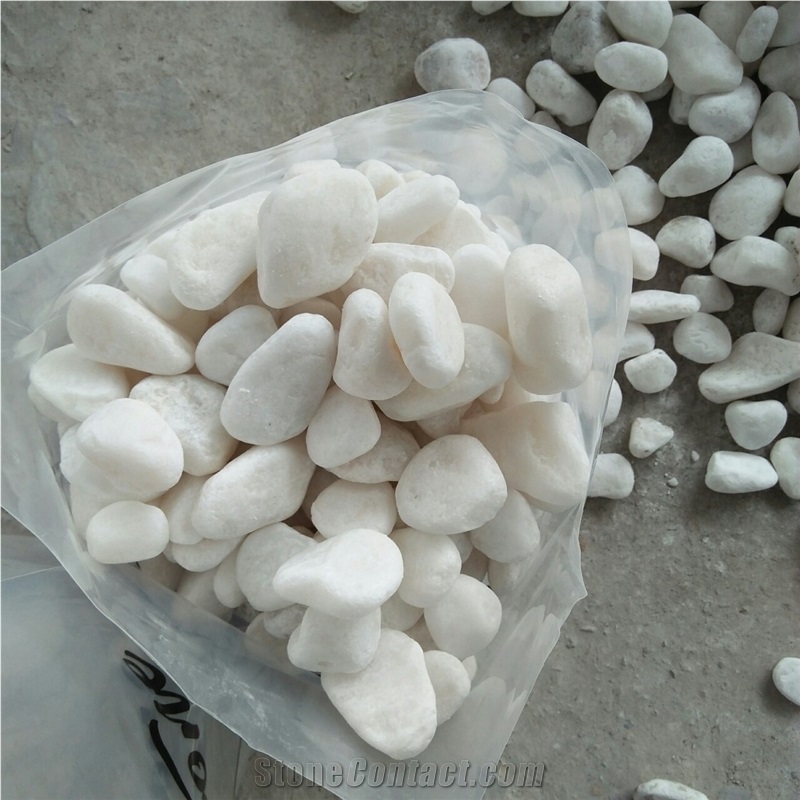 Snow White Crystal Pebbles Stone Marble