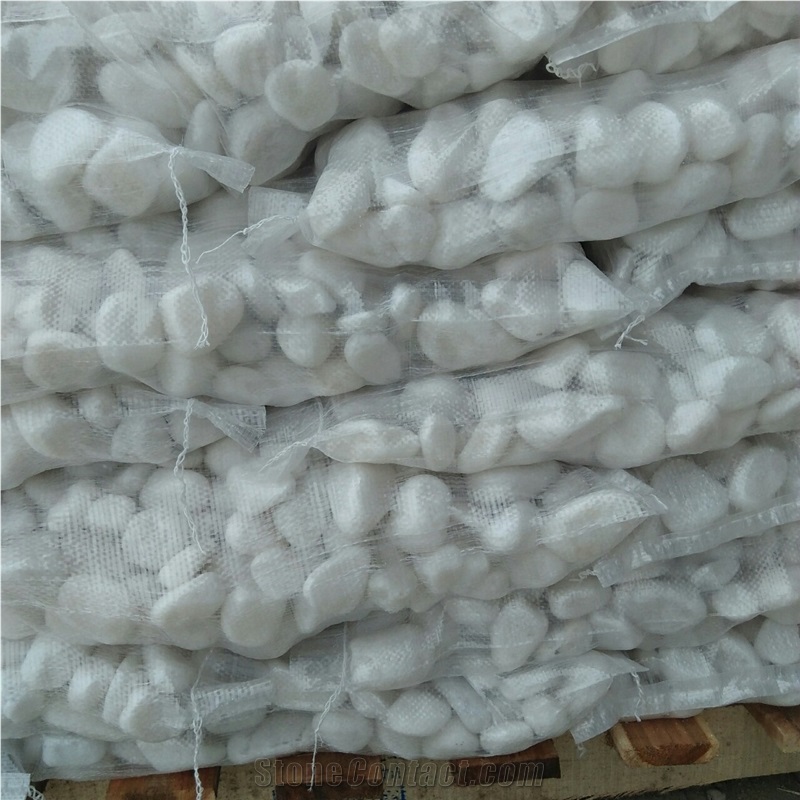 Snow White Crystal Pebbles Stone Marble