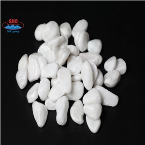Snow White Marble Pebble Gravel Stone