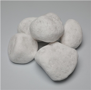 Snow White Marble Pebble Stone Garden Decoration