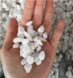 Snow White Pebbles Stone for Home Landscape