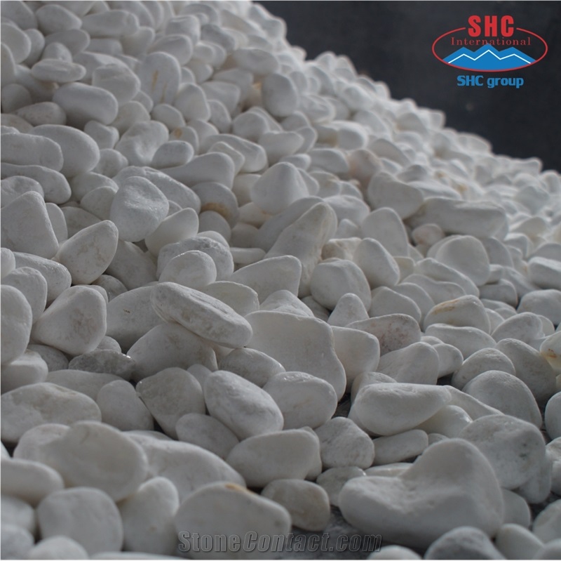 Snow White Pebbles Stone for Home Landscape