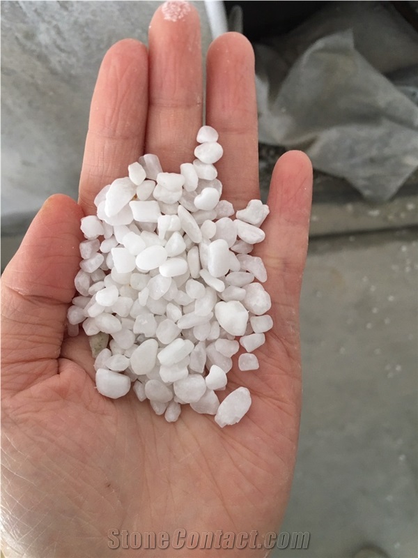 Snow White Pebbles Stone for Home Landscape
