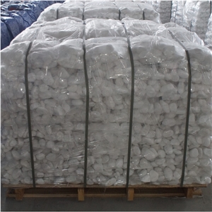 Snow White Pebbles Stone for Home Landscape