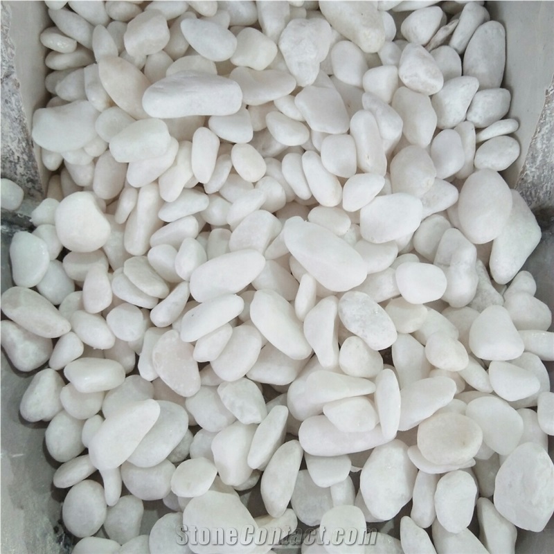 Snow White Tumble Stone for Decorating Garden