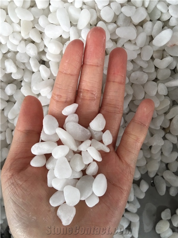 Snow White Tumble Stone for Decorating Garden