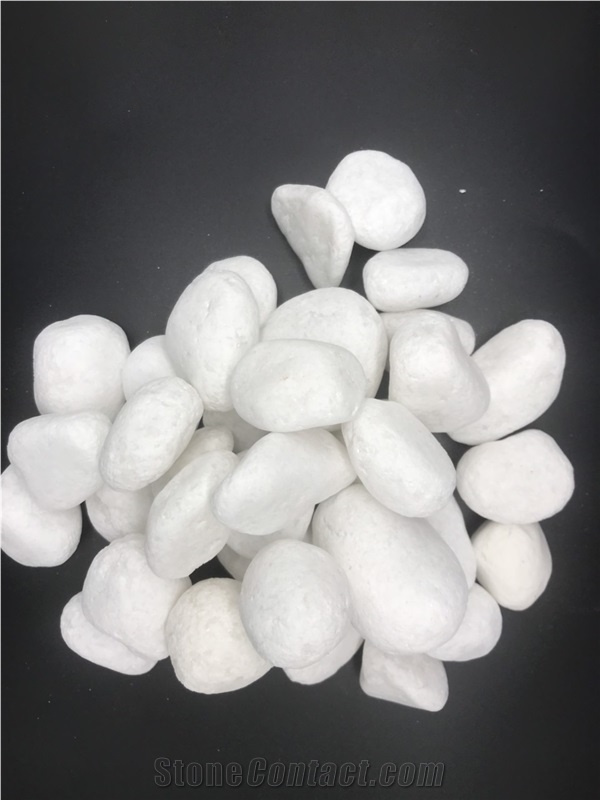 Snow White Tumble Stone for Decorating Garden