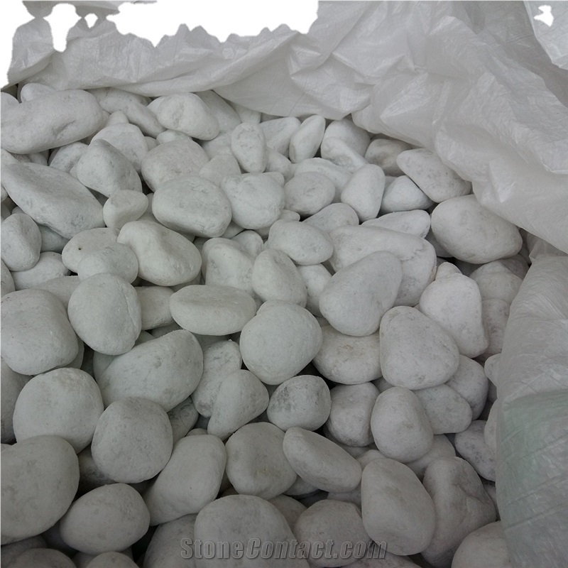 Tumbled Snow White Gravel for Landscape Decoration