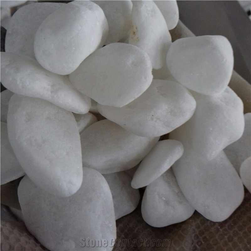 Tumbled Snow White Gravel for Landscape Decoration
