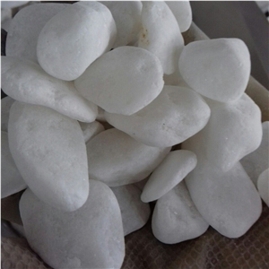 Tumbled Snow White Gravel for Landscape Decoration