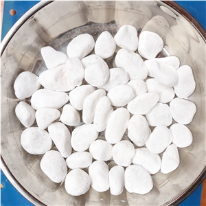 Tumbled Snow White Gravel for Landscape Decoration