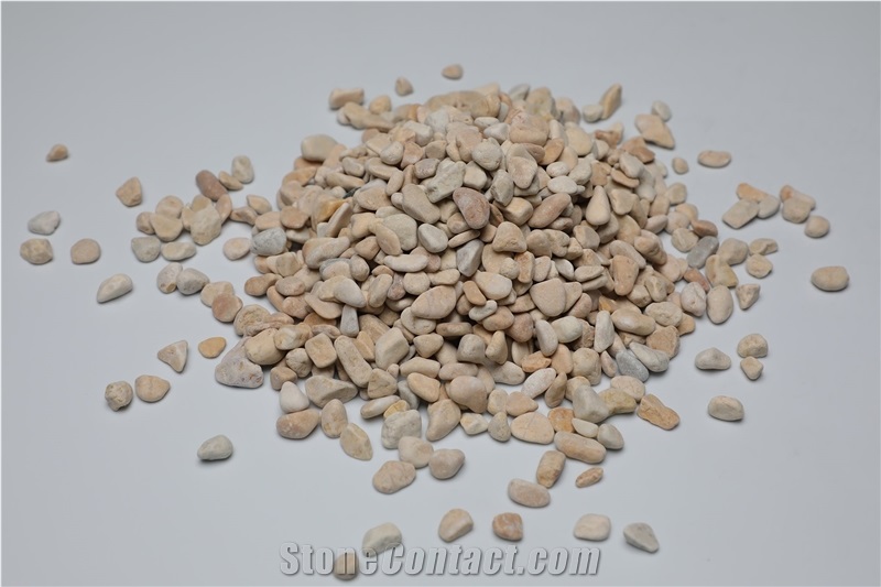 Yellow Pebbles Chip Round Stone