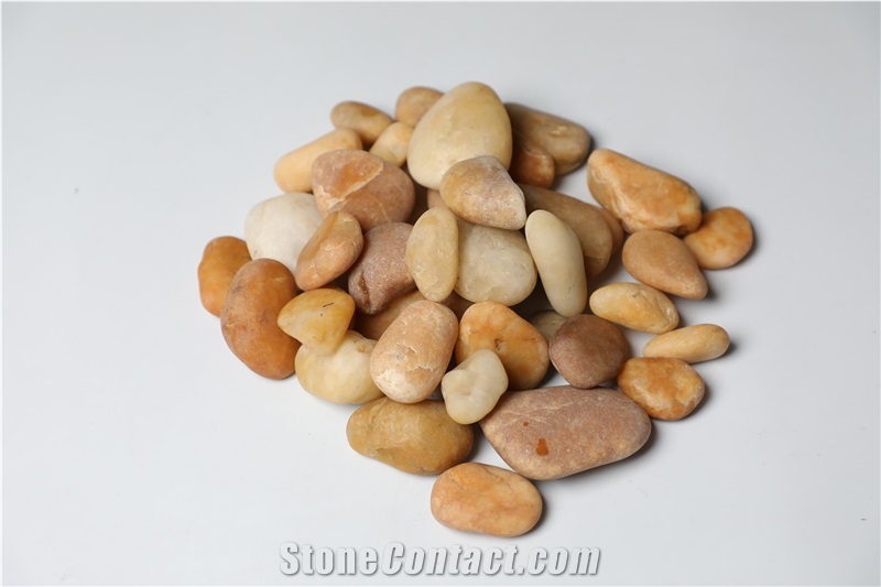 Yellow Pebbles Chip Round Stone