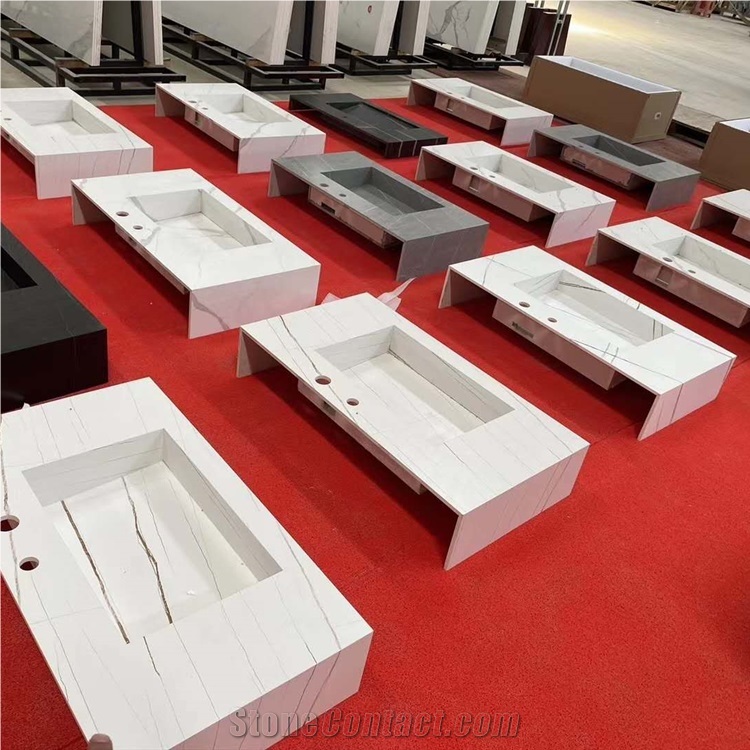 Calacatta White Sintered Stone Sink