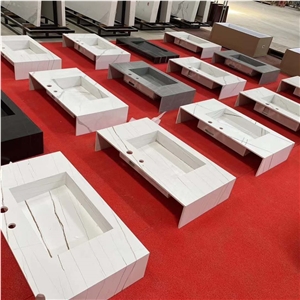 Calacatta White Sintered Stone Sink