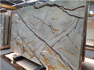 Luxury Blue Roma Quartzite Slabs for Home Decor