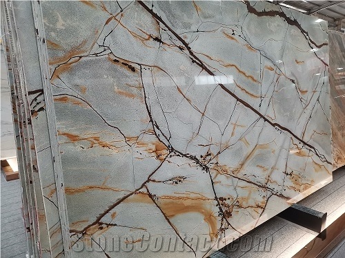Luxury Blue Roma Quartzite Slabs for Home Decor