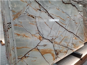 Luxury Blue Roma Quartzite Slabs for Home Decor