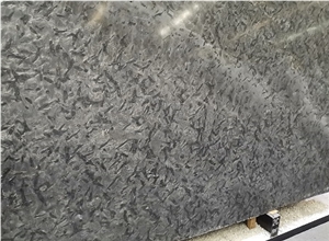 Luxury Brushed Matrix Black Granite Slabs Price