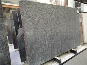 Luxury Brushed Matrix Black Granite Slabs Price