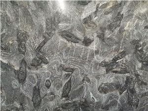 Luxury Brushed Matrix Black Granite Slabs Price