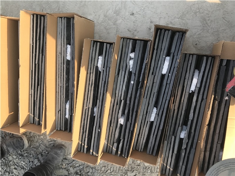 Black Ashlar Stone Veneer Flexible Stone Veneer