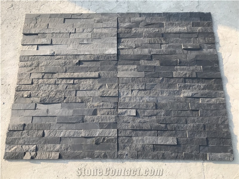 Black Ashlar Stone Veneer Flexible Stone Veneer