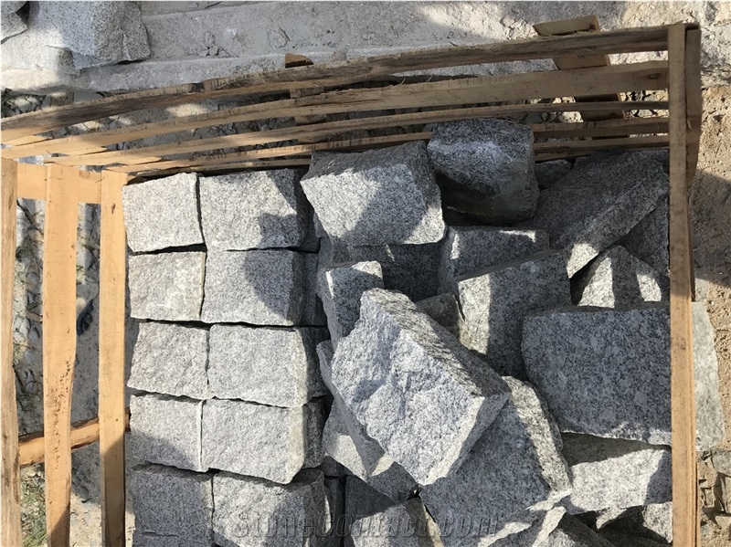 Cheap Grey Cube Stone Pavers Cobblestone