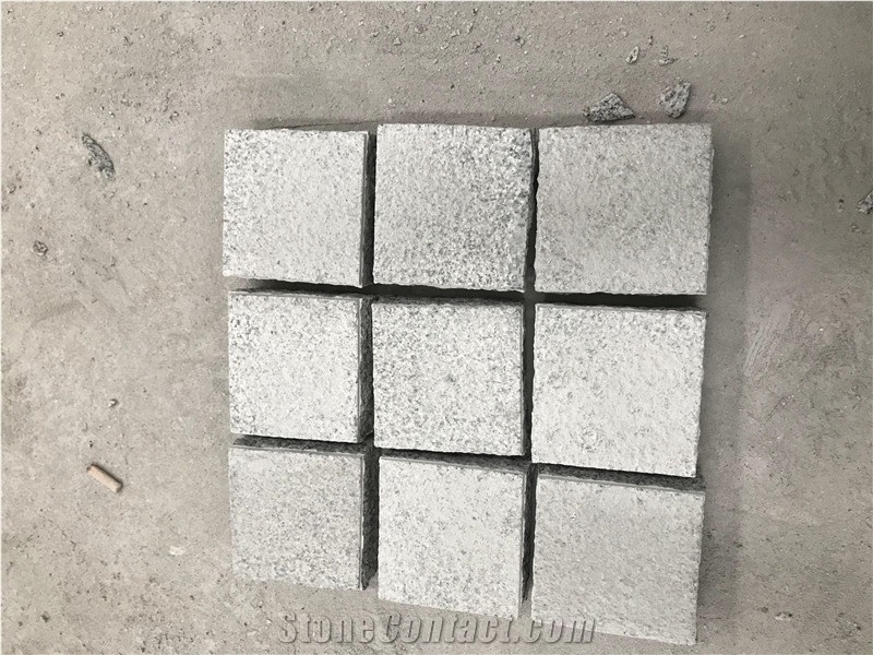 Grey Mesh Cobblestone Cube Stone Pavers