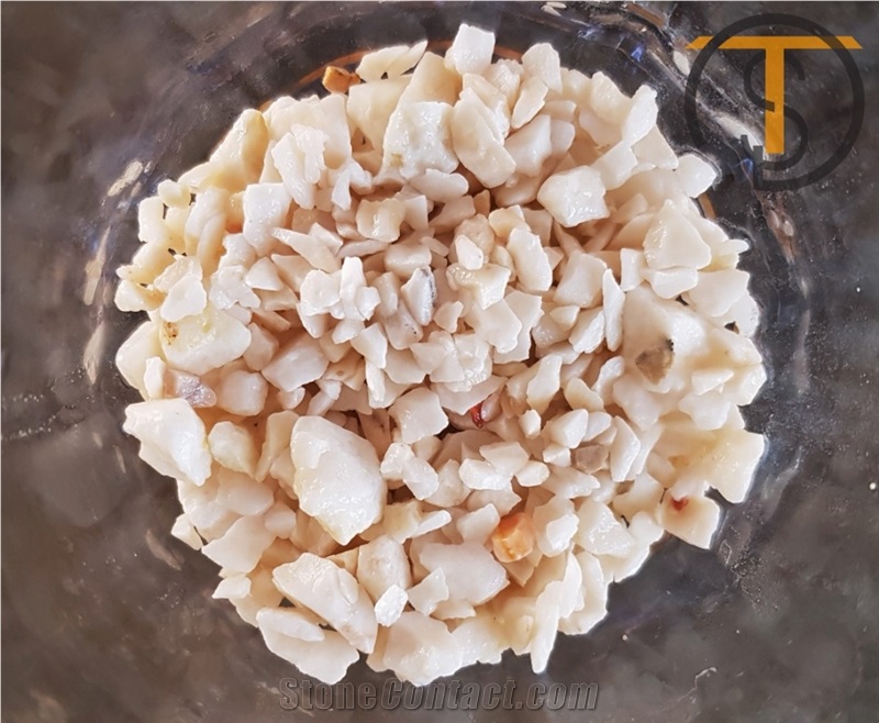 Beige / Cream Marble Crushed Stone