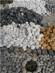 White Marble Pebble, Gravel, Crushed Stone