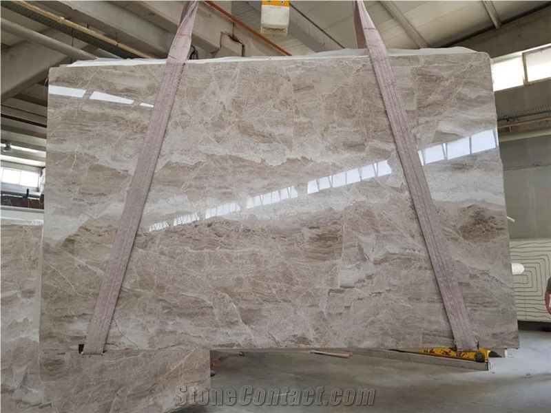 King Beige Marble Slab Tiles Pattern