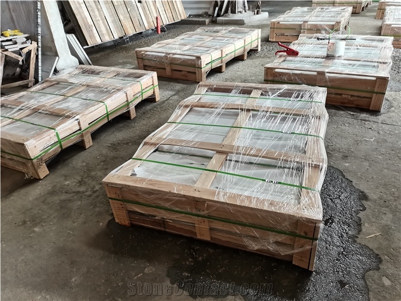 Barry White Granite Mushroom Stone for Wooden Pack