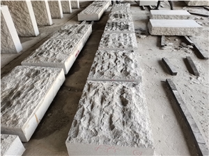 Bianco Crystal Granite Mushroomed Garden Walling
