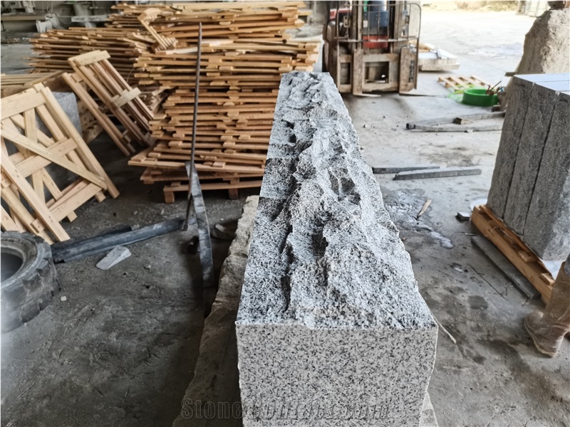 Bianco Crystal Granite Mushroomed Garden Walling