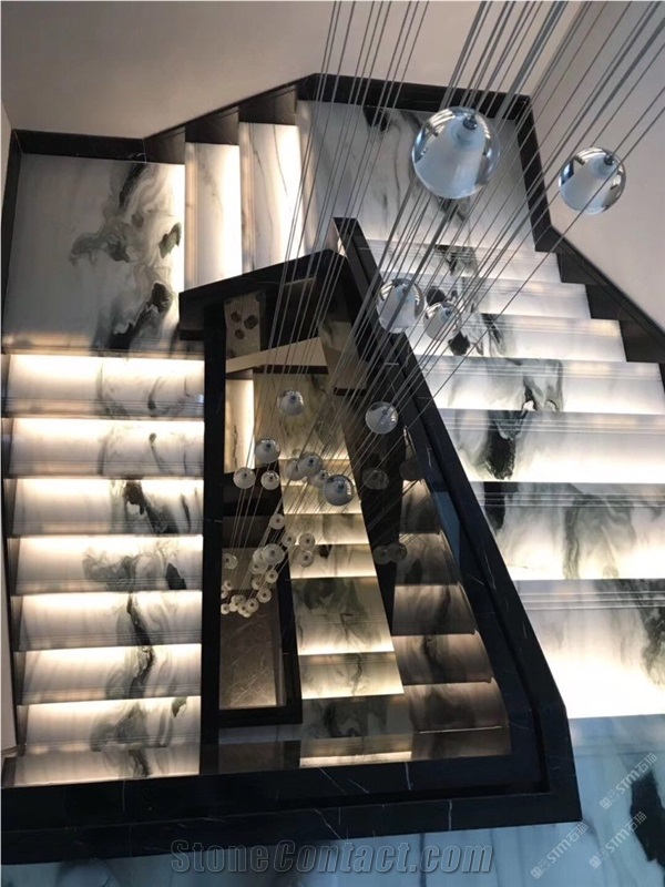 Marble Step Nosing Stair Step Panda White Marble