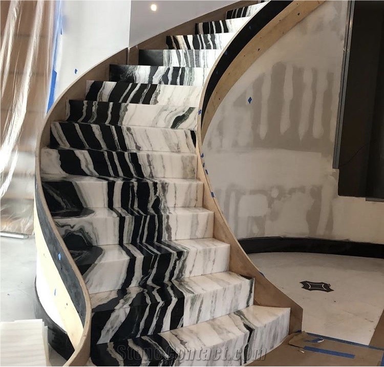 Marble Step Nosing Stair Step Panda White Marble