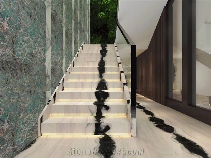Marble Step Nosing Stair Step Panda White Marble