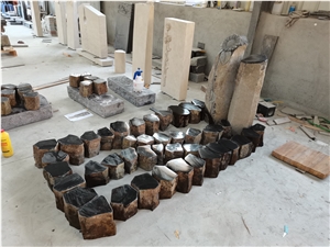 Natural Stone Engraved Tombstones Monument Design