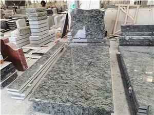 Olive Green Granite Custom Monument Headstones