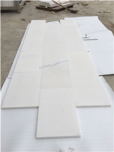 Premium Crystal White Marble Sandblasted Tiles