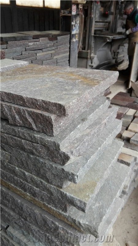 Italian Porphyry Tiles Natural Surface Split Edges