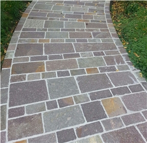 Italian Porphyry Tiles Natural Surface Split Edges