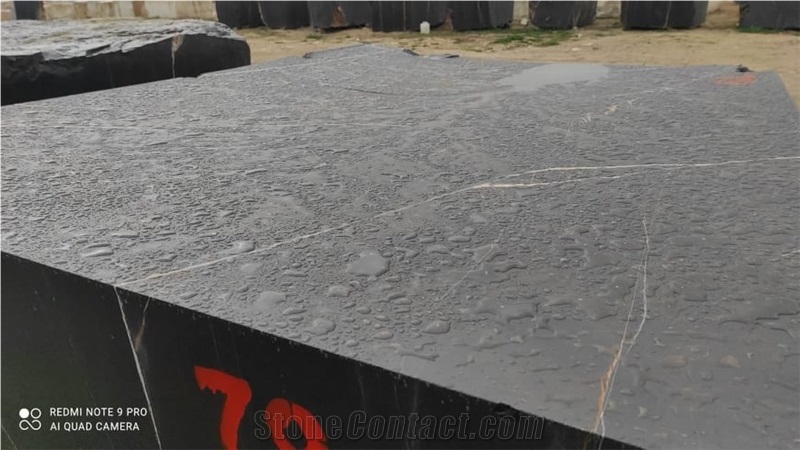 Black Aziza Marble Blocks, Black Sahara Marble Blocks