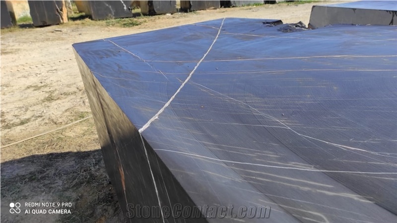 Black Aziza Marble Blocks, Black Sahara Marble Blocks