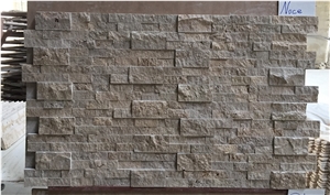 Noce Travertine Ledger Panel 6" 24" Split Face Panel